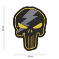 Punisher Thunder PVC patch - galben