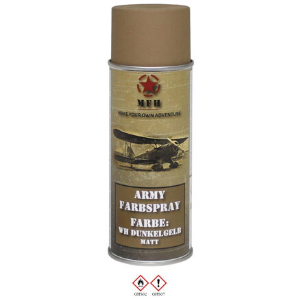 Vopsea spray militară MFH - WH DUNKEL GELB mat 400ml