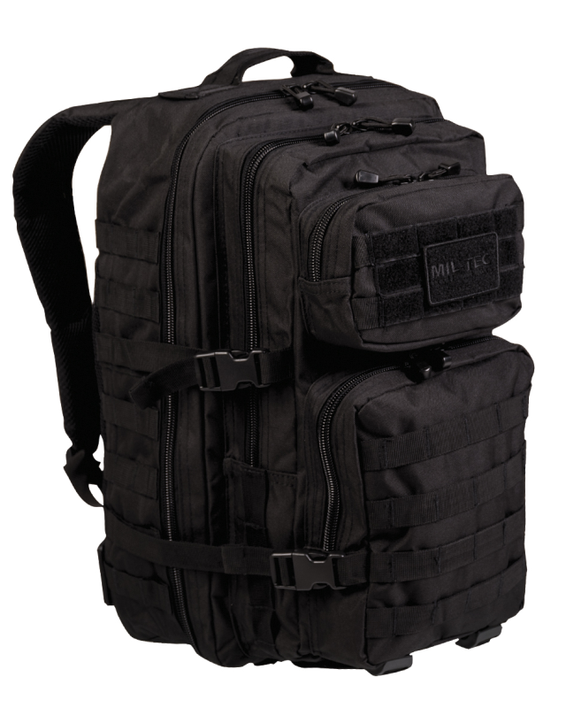 Mil-tec BLACK BACKPACK US ASSAULT LARGE