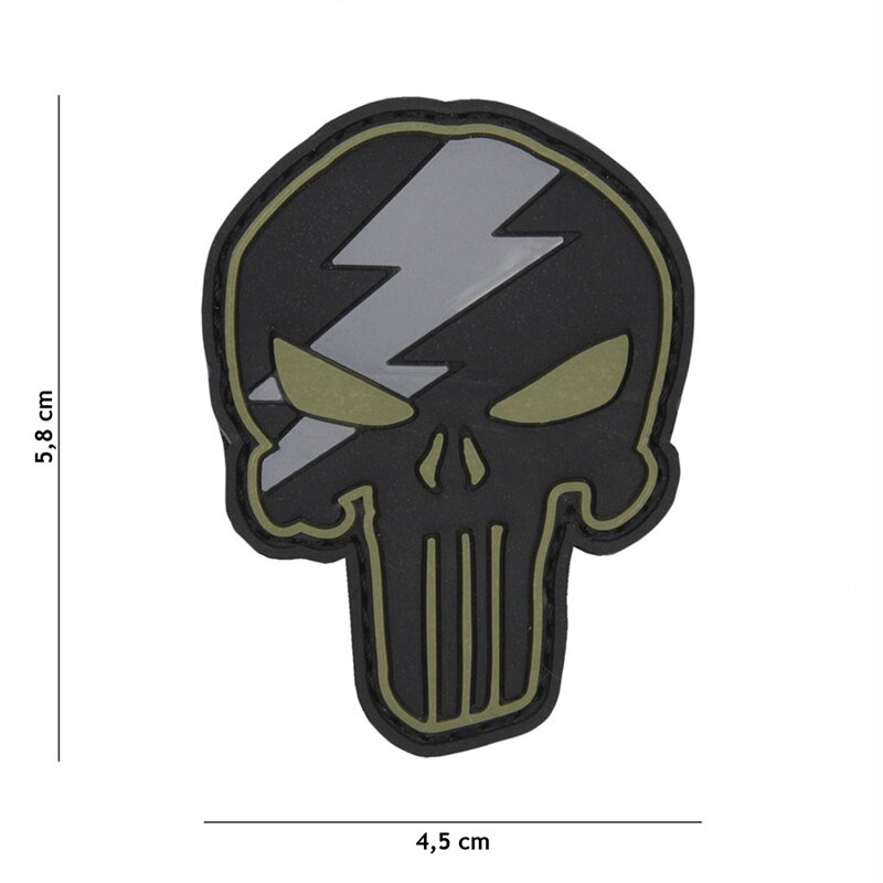Punisher Thunder PVC patch - verde Punisher Thunder PVC patch - verde